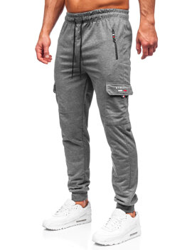 Ανθρακί cargo παντελόνια jogger ανδρικά Bolf JX5065