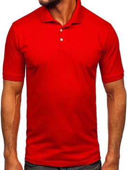 Κόκκινο ανδρικό πόλο μπλουζάκι Bolf 0002