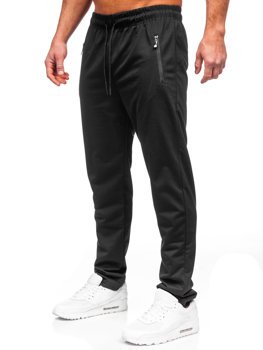 Μαύρα ανδρικά αθλητικά παντελόνια φόρμας Bolf JX6115