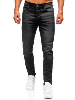 Μαύρα παντελόνια τζιν ανδρικά slim fit Bolf 6489