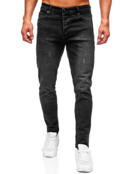 Μαύρα παντελόνια τζιν ανδρικά slim fit Bolf 6494