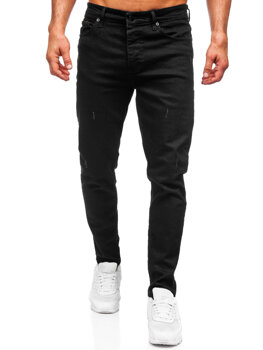 Μαύρα παντελόνια τζιν ανδρικά slim fit Bolf 6495