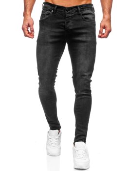 Μαύρο ανδρικά τζιν παντελόνια skinny fit Bolf R923