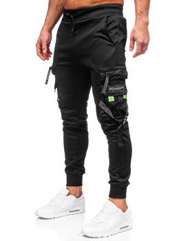 Μαύρο ανδρικό παντελόνι φόρμας με τσέπες Bolf HS7162