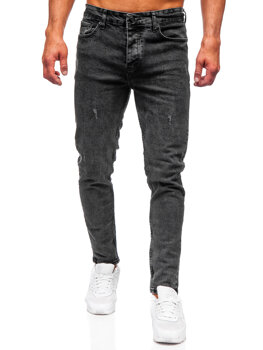 Μαύρο ανδρικό τζιν παντελόνι slim fit Bolf 6497