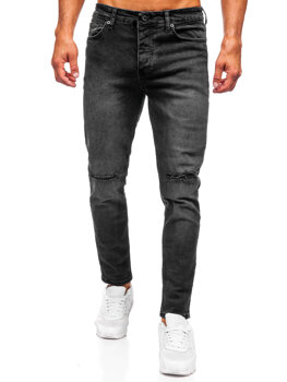 Μαύρο ανδρικό τζιν παντελόνι slim fit Bolf 6526