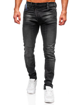 Μαύρο ανδρικό τζιν slim fit Bolf MP0025N