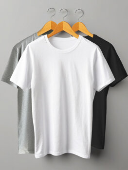Πολύχρωμο γυναικείο T-shirt χωρίς στάμπα Bolf SD211-3P 3PACK