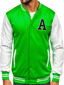 Πράσινο ανδρικό μεταβατικό μπουφάν baseball bomber Bolf 8B1157