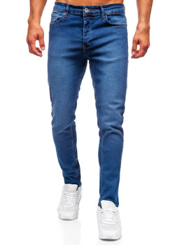 Σκούρο μπλε ανδρικό τζιν παντελόνι slim fit Bolf 6591