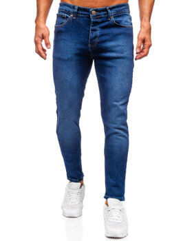 Σκούρο μπλε ανδρικό τζιν παντελόνι slim fit Bolf 6732