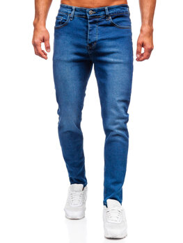 Σκούρο μπλε ανδρικό τζιν slim fit Bolf 6715