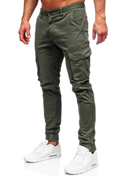 Χακί υφασμάτινα jogger cargo ανδρικά Bolf 77322