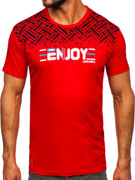 Zielony bawełniany t-shirt męski Denley 14728