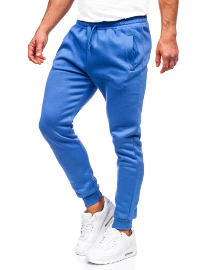 Ανδρικά jogger αθλητικά παντελόνια μπλε Bolf CK01