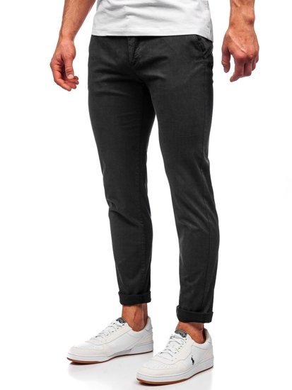 Ανδρικό μαύρο Chinos Bolf 1146