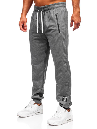 Ανθρακί παντελόνια ανδρικά joggers φόρμας Bolf JX6355