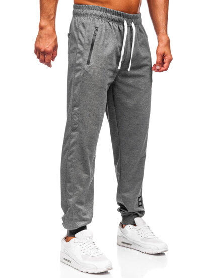 Ανθρακί παντελόνια ανδρικά joggers φόρμας Bolf JX6355