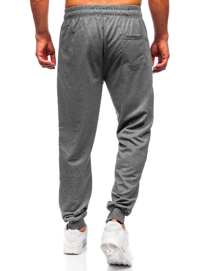 Ανθρακί παντελόνια ανδρικά joggers φόρμας Bolf JX6355