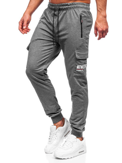 Ανθρακί cargo παντελόνια jogger ανδρικά Bolf JX5061