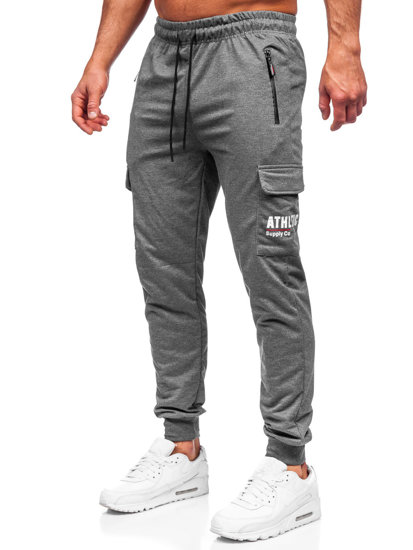 Ανθρακί cargo παντελόνια jogger ανδρικά Bolf JX5061