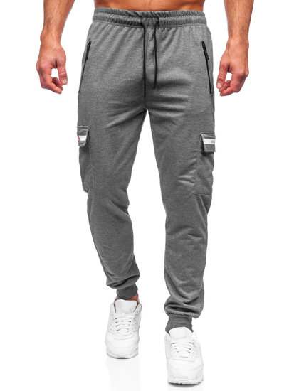 Ανθρακί cargo παντελόνια jogger ανδρικά Bolf JX5063