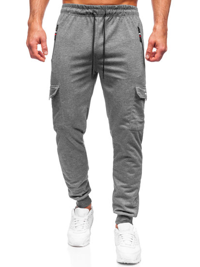 Ανθρακί cargo παντελόνια jogger ανδρικά Bolf JX5065