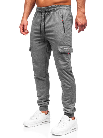 Ανθρακί cargo παντελόνια jogger ανδρικά Bolf JX5065