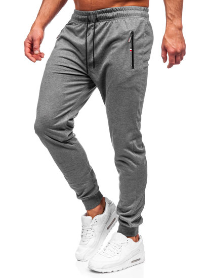 Ανθρακί jogger αθλητικά παντελόνια ανδρικά Bolf JX5001