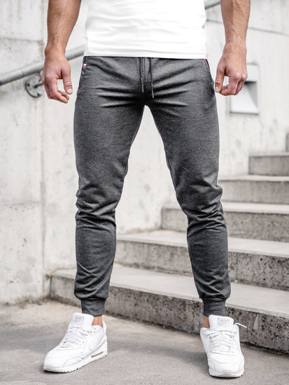 Ανθρακί jogger αθλητικά παντελόνια ανδρικά Bolf JX5001A