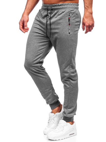 Ανθρακί jogger αθλητικά παντελόνια ανδρικά Bolf JX5003