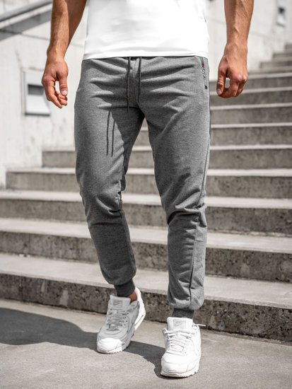 Ανθρακί jogger αθλητικά παντελόνια ανδρικά Bolf JX5003A