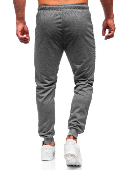 Ανθρακί jogger αθλητικά παντελόνια ανδρικά Bolf K10329