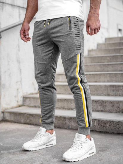 Ανθρακί jogger αθλητικά παντελόνια ανδρικά Bolf K10329