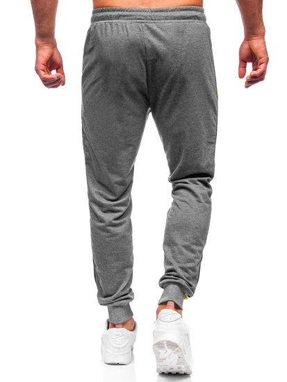 Ανθρακί jogger αθλητικά παντελόνια ανδρικά Bolf K10336