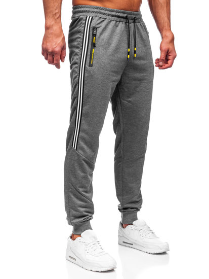 Ανθρακί jogger αθλητικά παντελόνια ανδρικά Bolf K10338