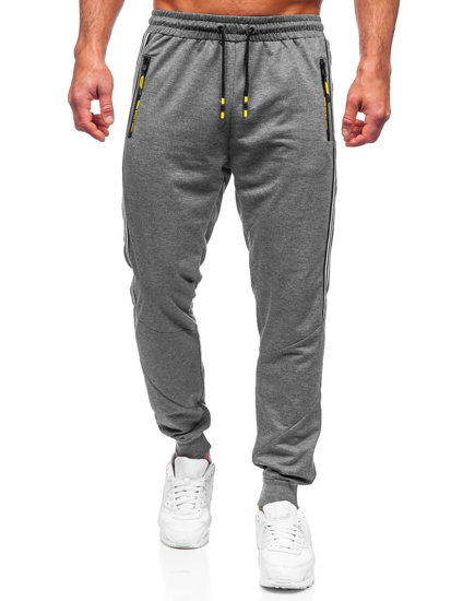 Ανθρακί jogger αθλητικά παντελόνια ανδρικά Bolf K10338