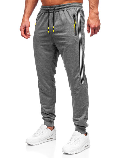 Ανθρακί jogger αθλητικά παντελόνια ανδρικά Bolf K10338