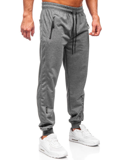 Γκρι ανδρικό παντελόνι jogger φόρμας Bolf JX6351