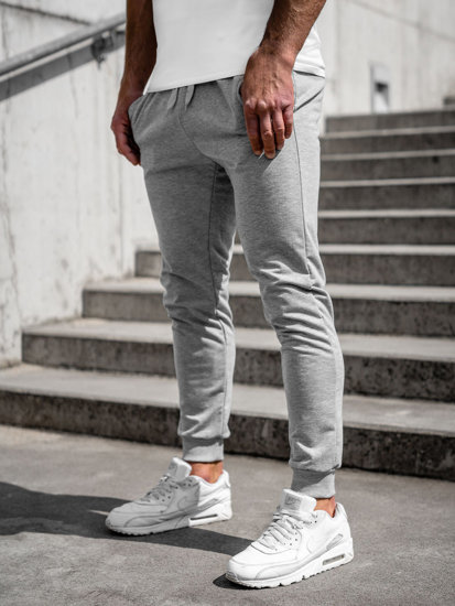 Γκρι ανδρικό παντελόνι jogger φόρμας Bolf XW02A