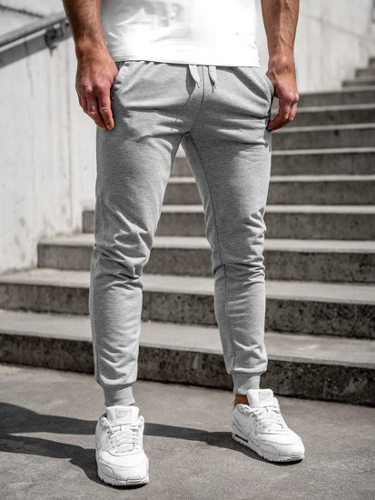 Γκρι ανδρικό παντελόνι jogger φόρμας Bolf XW02A