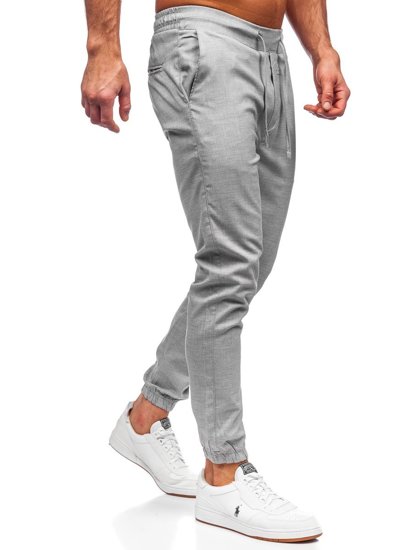 Γκρι ανδρικό παντελόνι jogger Bolf 0011