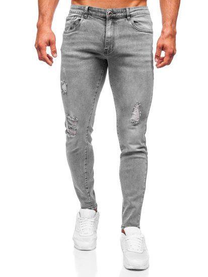 Γκρι τζιν παντελόνια ανδρικά slim fit Bolf KX759-C