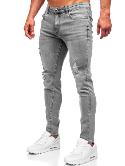 Γκρι τζιν παντελόνια ανδρικά slim fit Bolf KX759-C