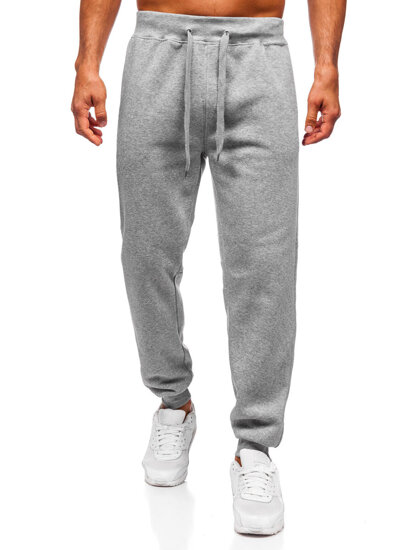 Γκρι χοντρά παντελόνια ανδρικά joggers φόρμας Bolf MS002