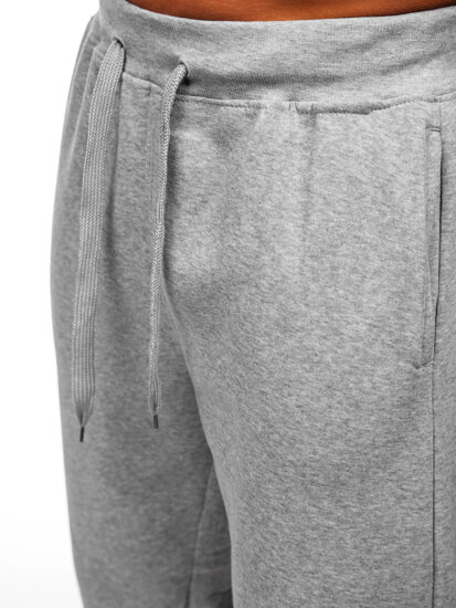 Γκρι χοντρά παντελόνια ανδρικά joggers φόρμας Bolf MS002