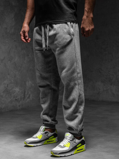 Γκρι χοντρά παντελόνια ανδρικά joggers φόρμας Bolf MS002A1