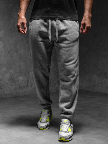 Γκρι χοντρά παντελόνια ανδρικά joggers φόρμας Bolf MS002A1