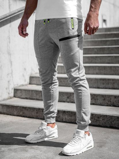 Γκρι jogger αθλητικά παντελόνια ανδρικά Bolf K10353