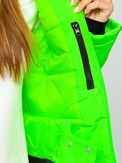 Γυναικείο χειμερινό μπουφάν Neon Green, Bolf HH012